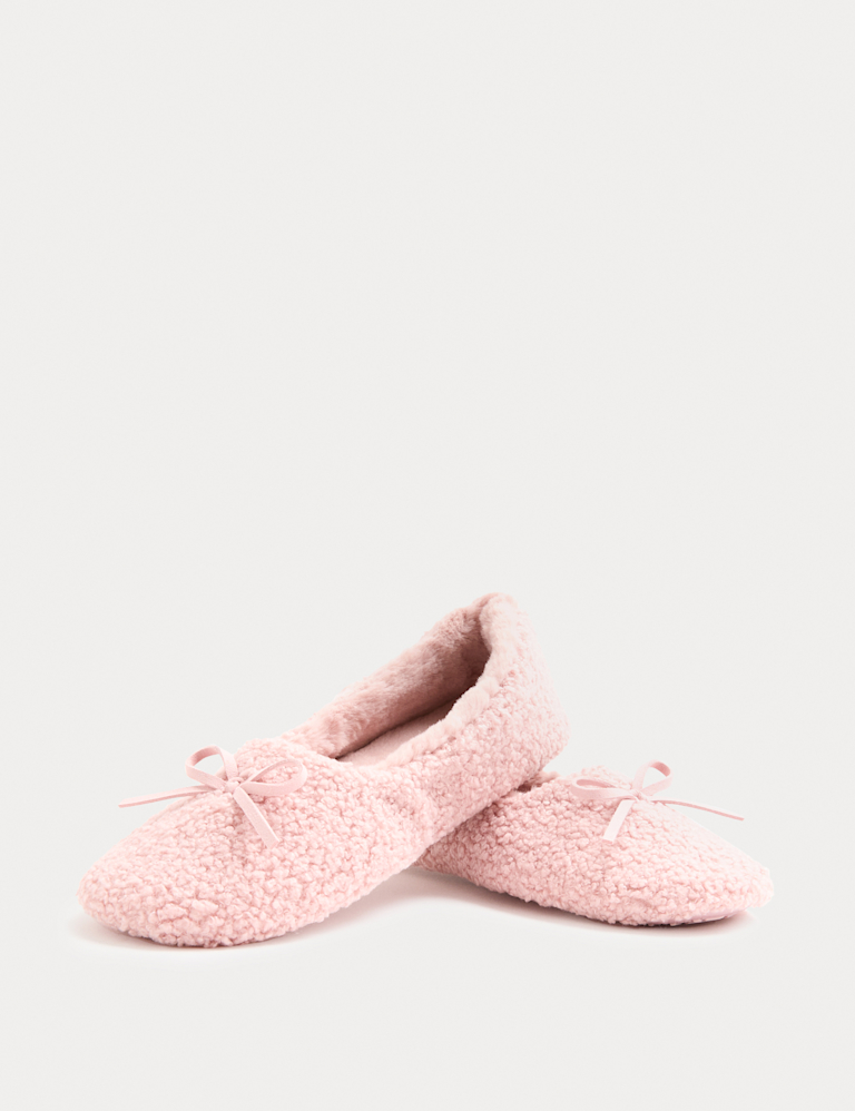 Borg Ballerina Slippers