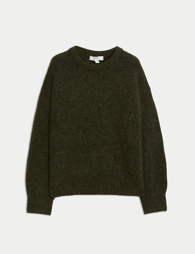 Alpaca Blend Textured Relaxed Jumper