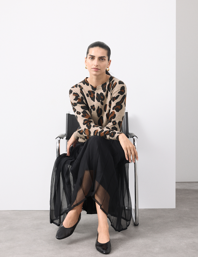 Pure Cashmere Animal Print Jumper Pure Cashmere Animal Print Jumper