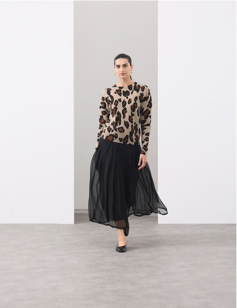 Pure Cashmere Animal Print Jumper