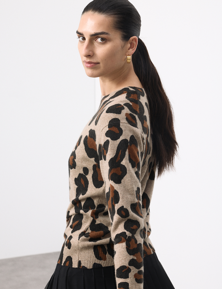 Pure Cashmere Animal Print Jumper