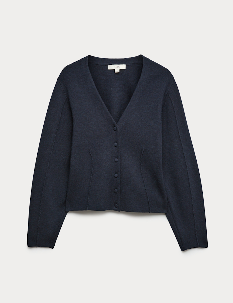 V-Neck Waisted Slim Fit Cardigan