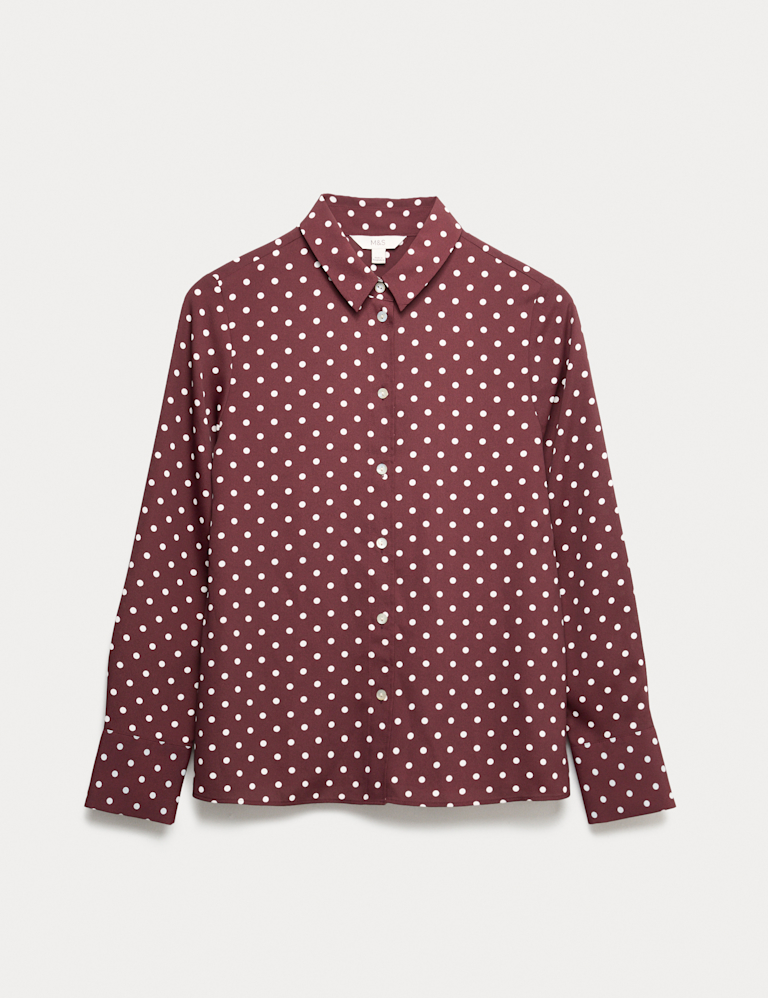 Printed Collared Button Through Shirt