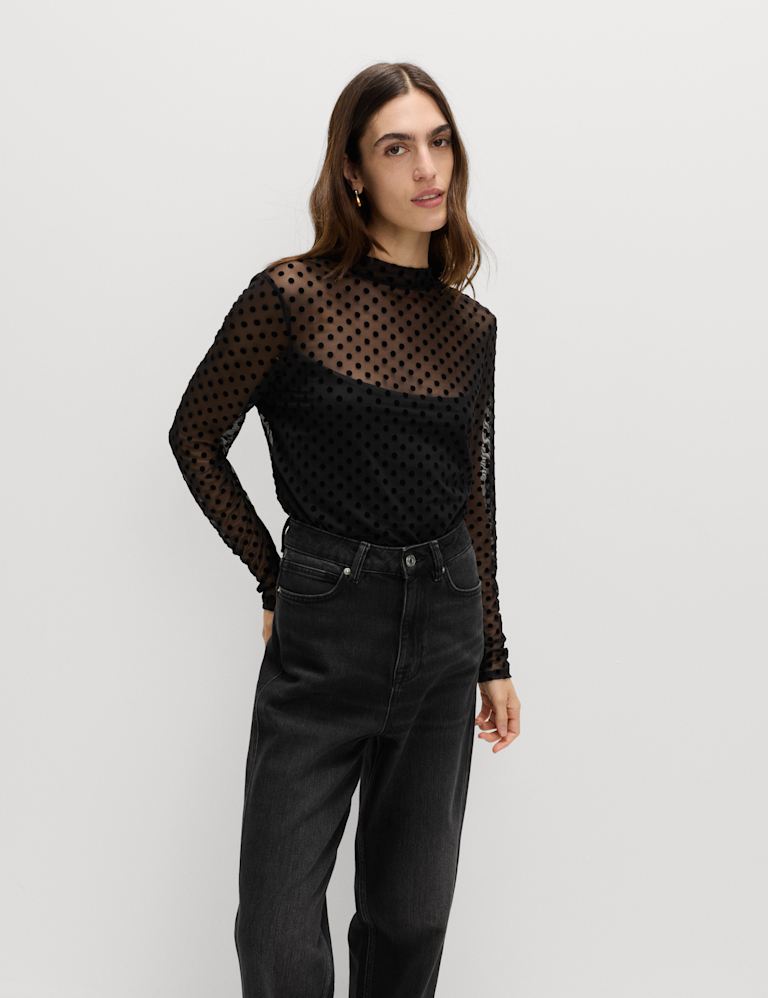 Flock Fitted Mesh Top