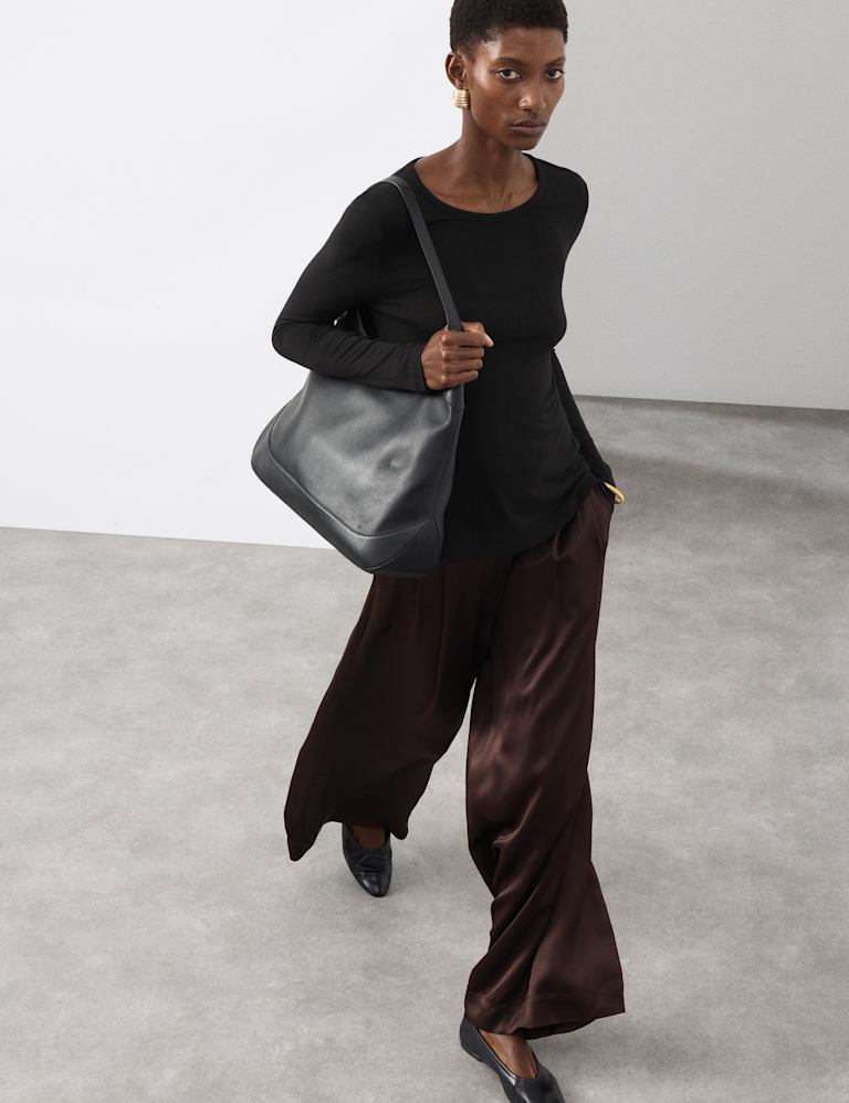 Crew Neck Top with Silk