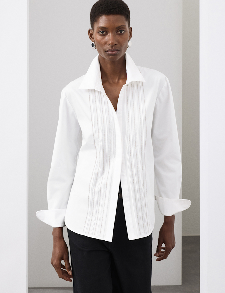 Pure Cotton Embellished Shirt