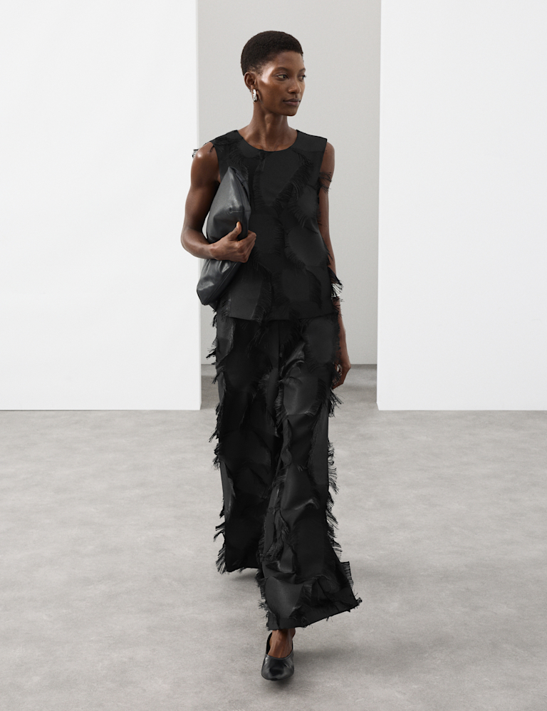 Fringe Wide Leg Trousers