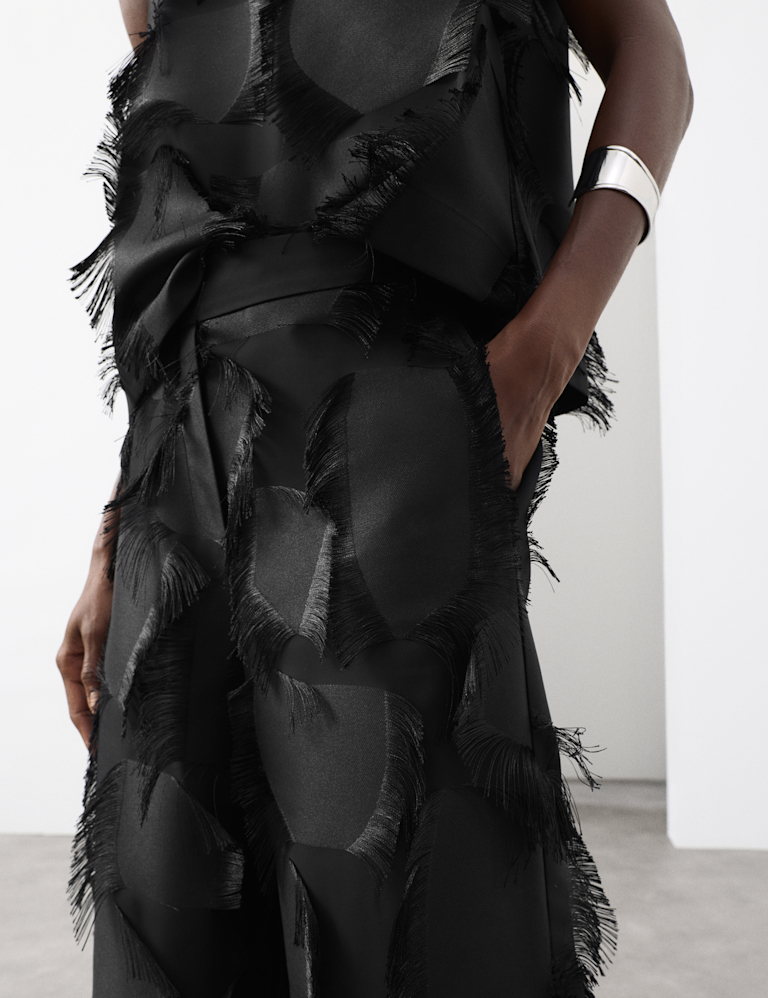 Fringe Wide Leg Trousers