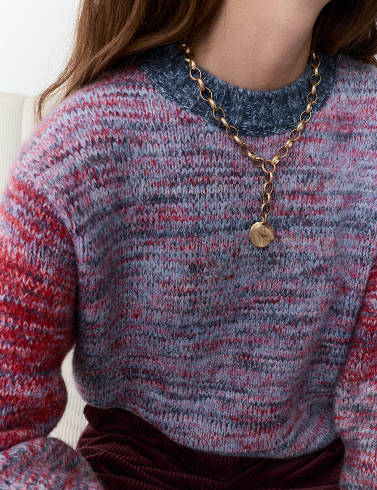 Colour Block Jumper with Mohair Colour Block Jumper with Mohair