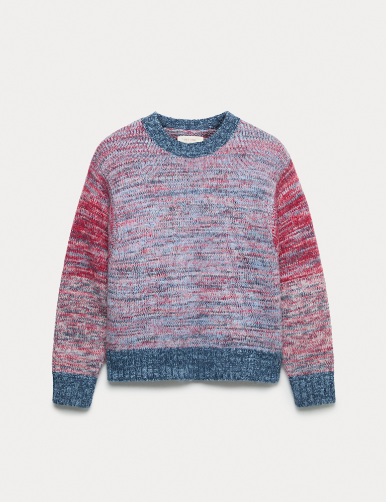 Colour Block Jumper with Mohair