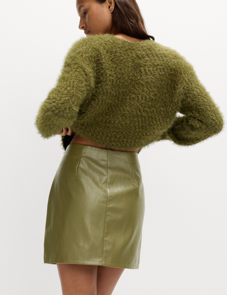 Faux Leather Mini Skirt