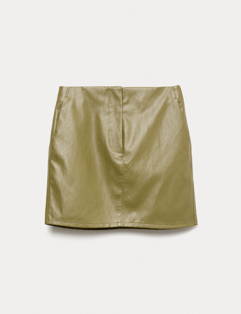 Faux Leather Mini Skirt