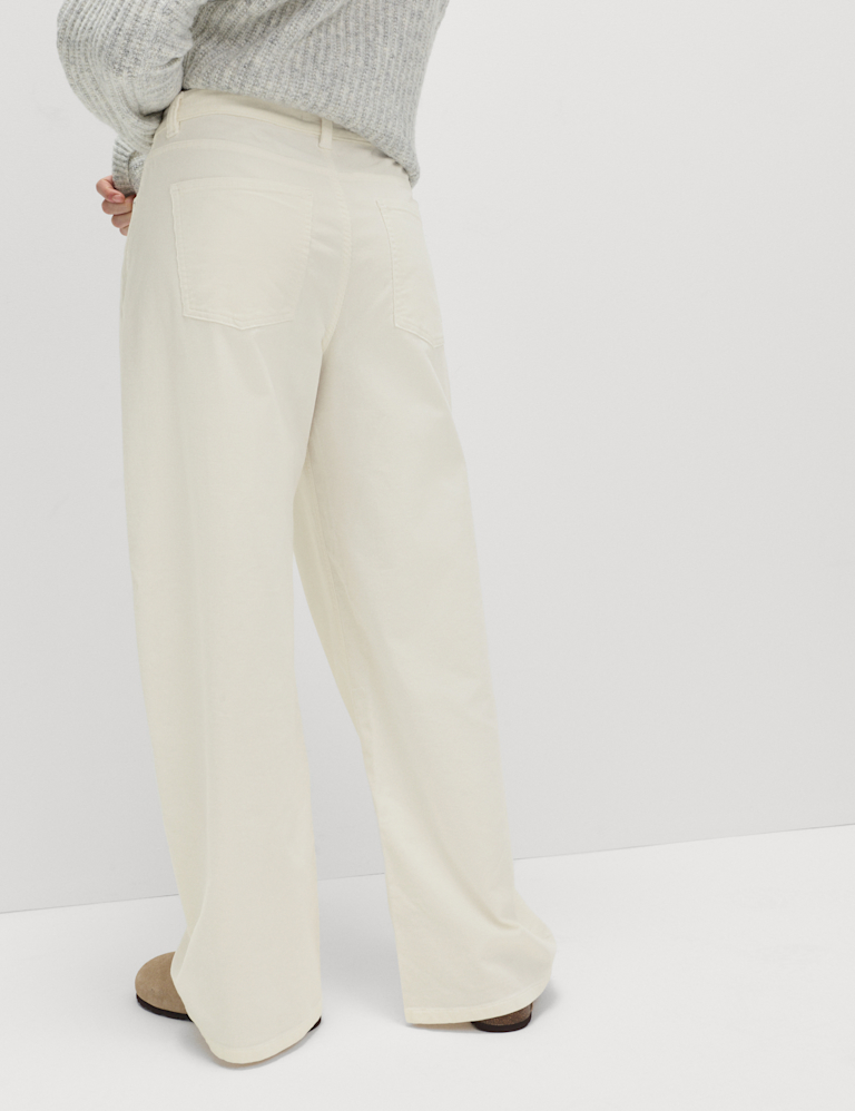 Cotton Rich Cord Wide Leg Trousers