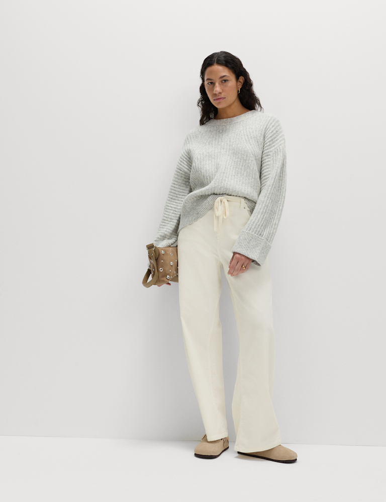 Cotton Rich Cord Wide Leg Trousers