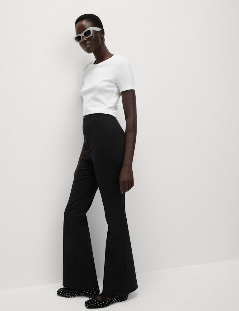 Ponte High Waisted Kickflare Leggings