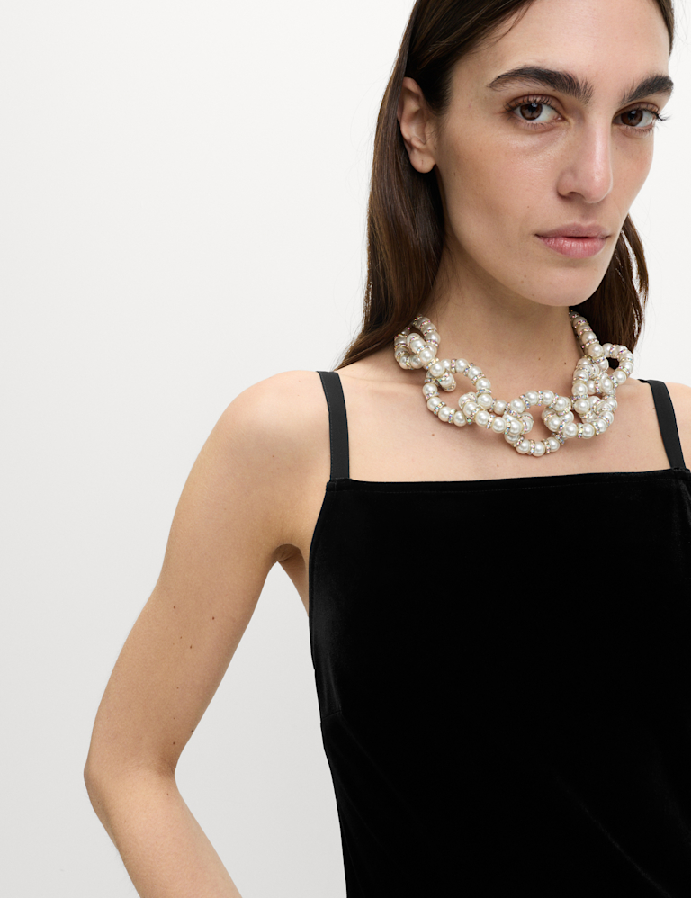 Sheer Square Neck Midaxi Slip Dress