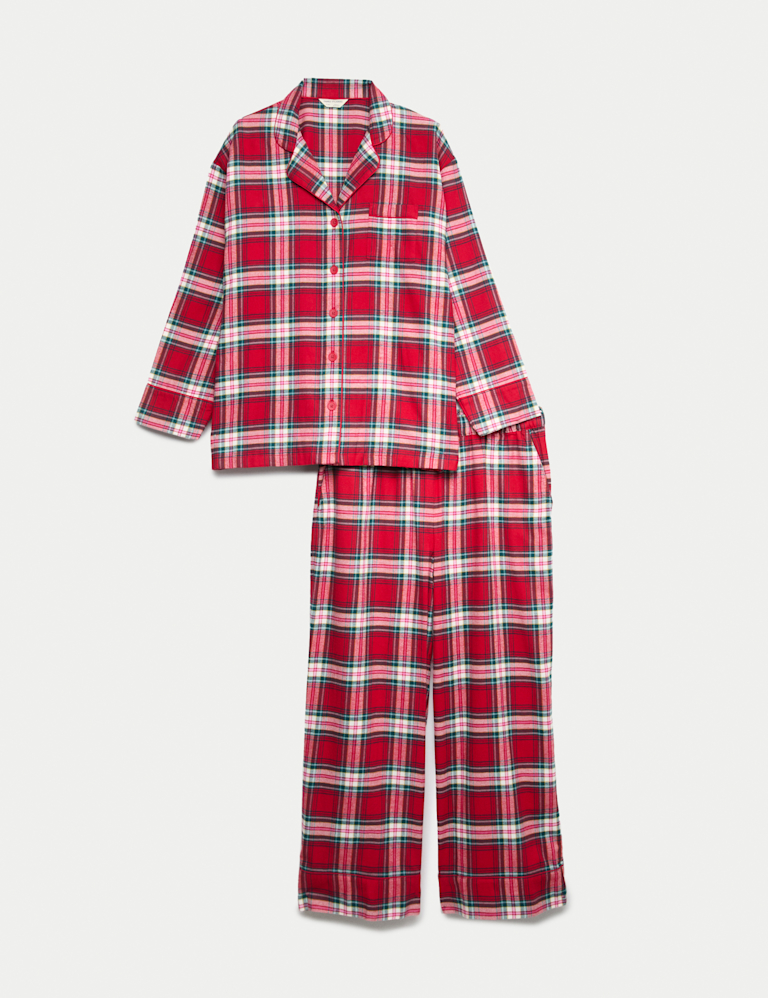 Pure Cotton Family Christmas Checked Pyjama Set