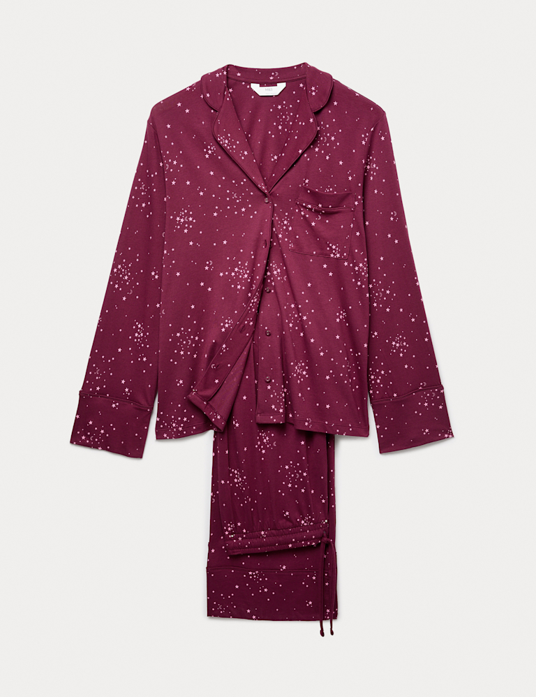 Cotton Modal Printed Revere Pyjama Set