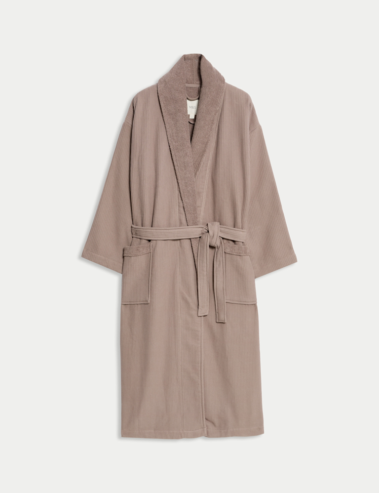 Pure Cotton Waffle Towelling Dressing Gown