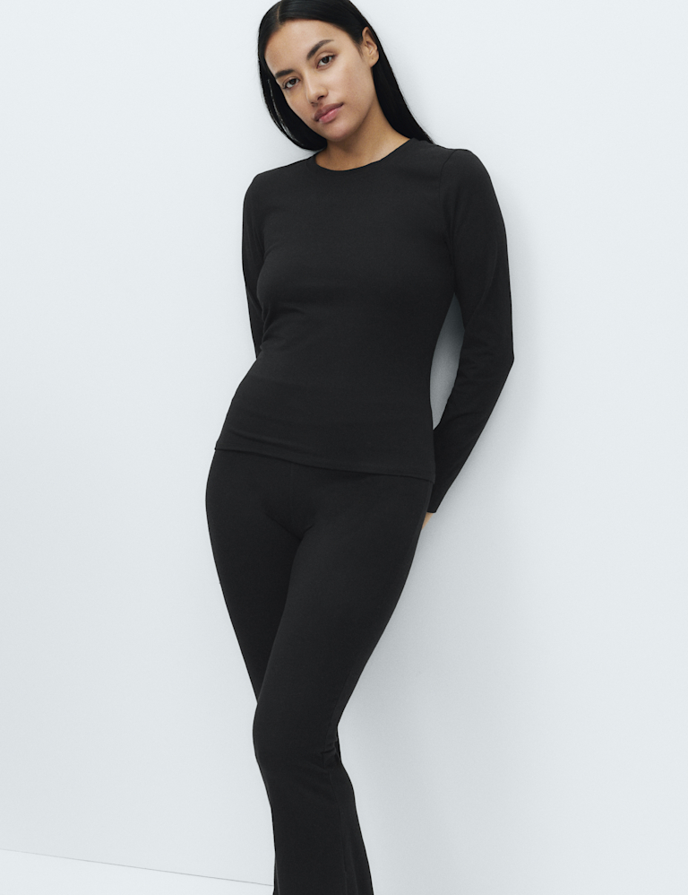 Cotton Rich Long Sleeve Pyjama Top