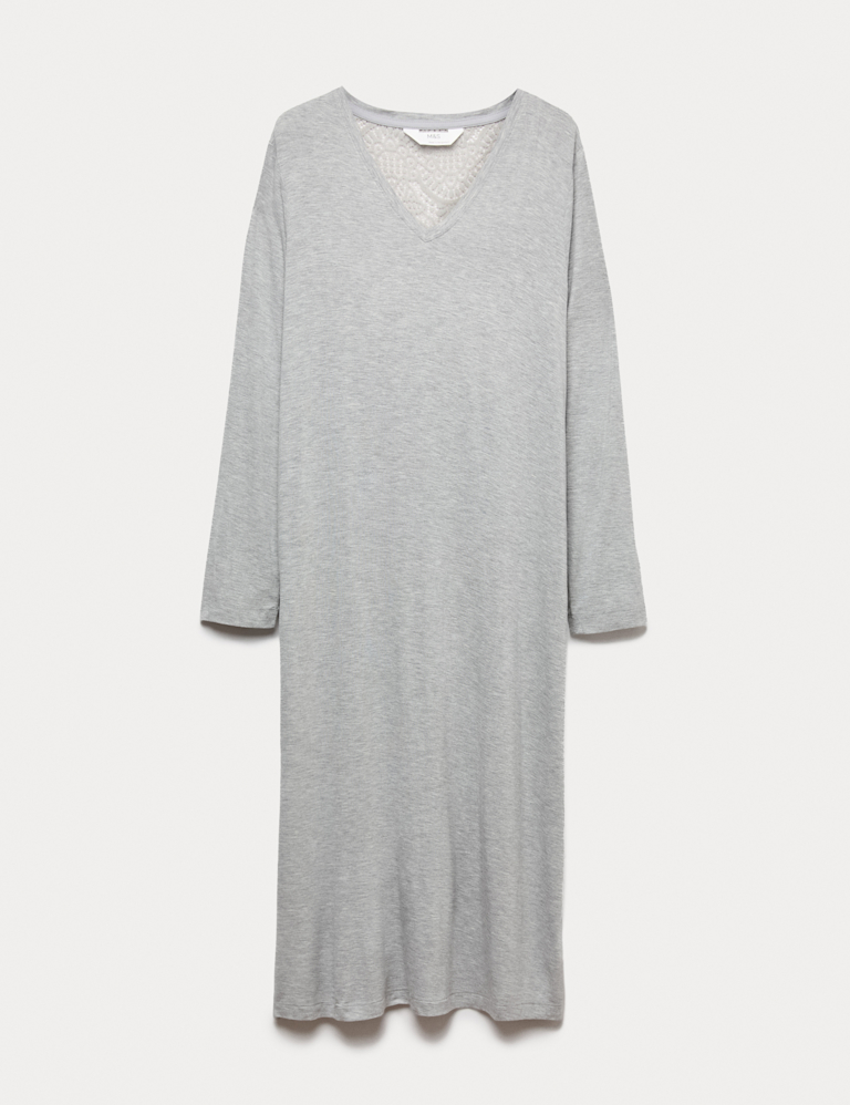 Viscose Lace Long Sleeve Nightdress