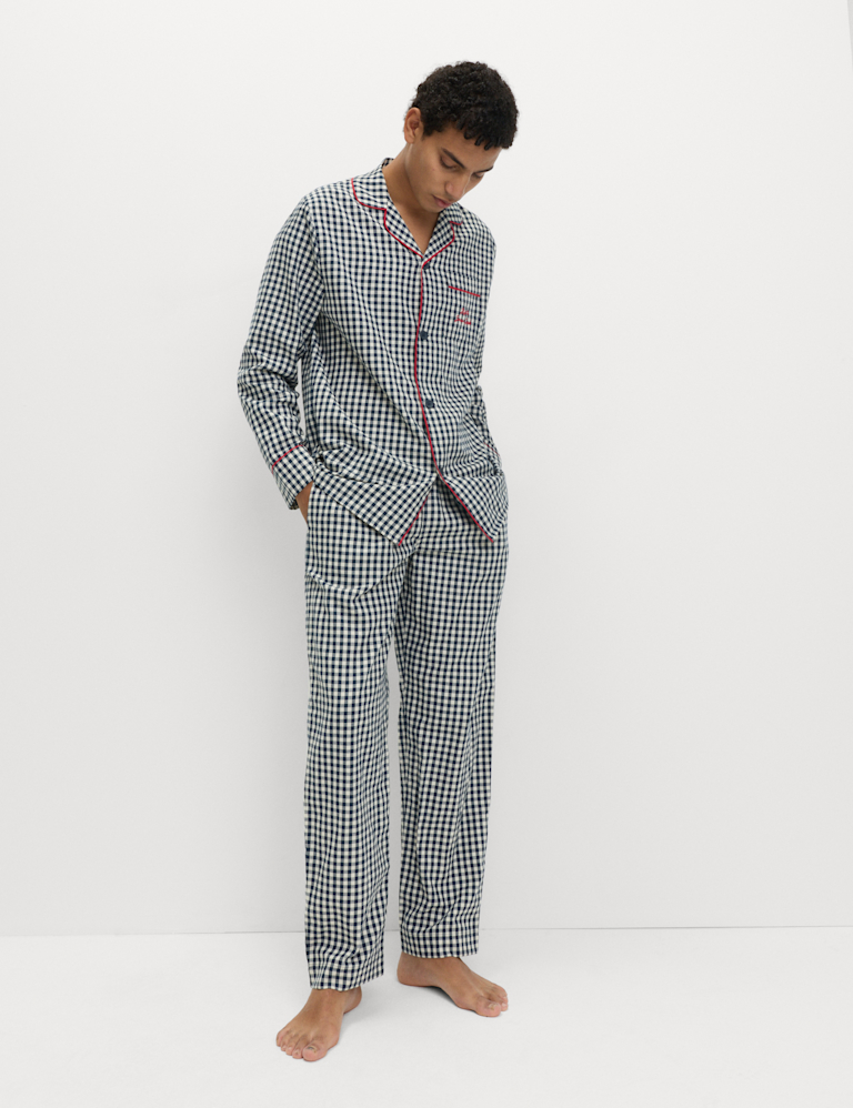 Pure Cotton Family Christmas Gingham Pyjama Set