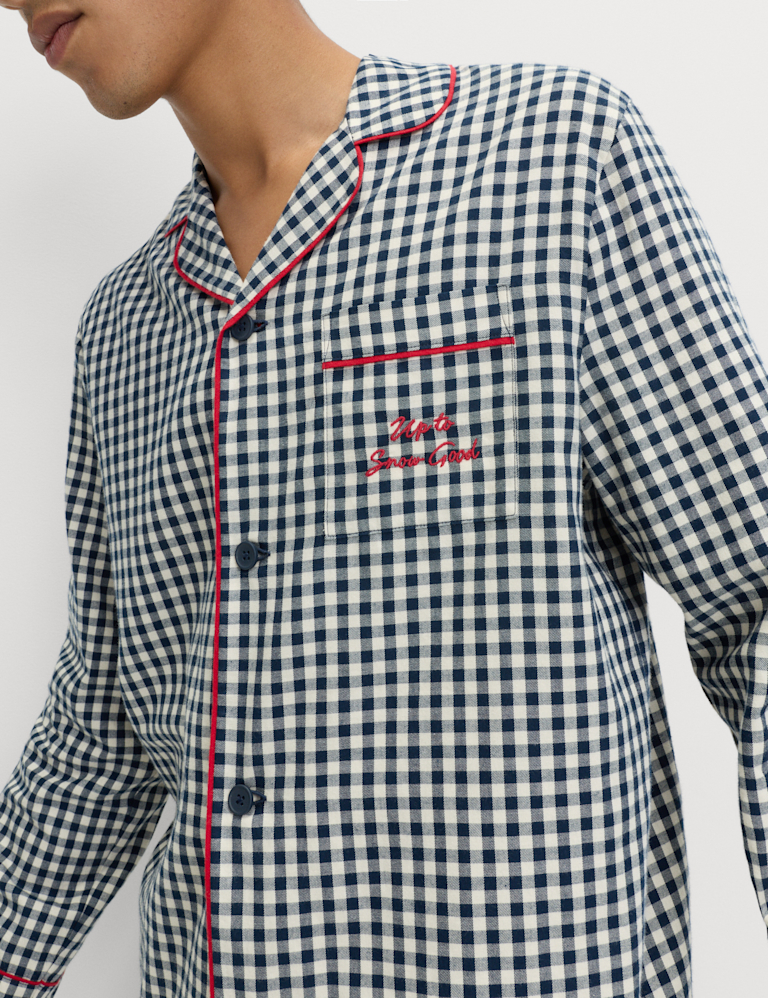 Pure Cotton Family Christmas Gingham Pyjama Set