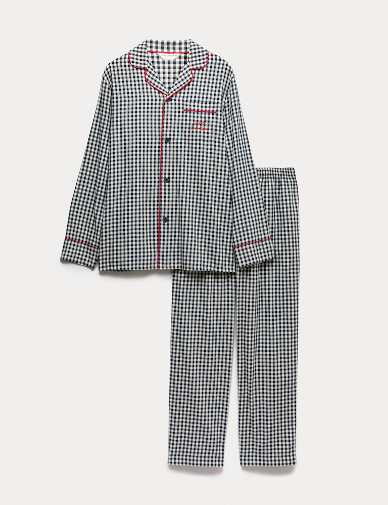 Pure Cotton Family Christmas Gingham Pyjama Set