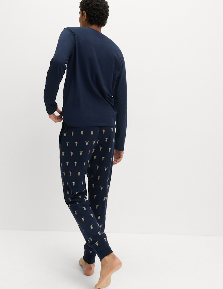 Pure Cotton Highland Cow Christmas Pyjamas