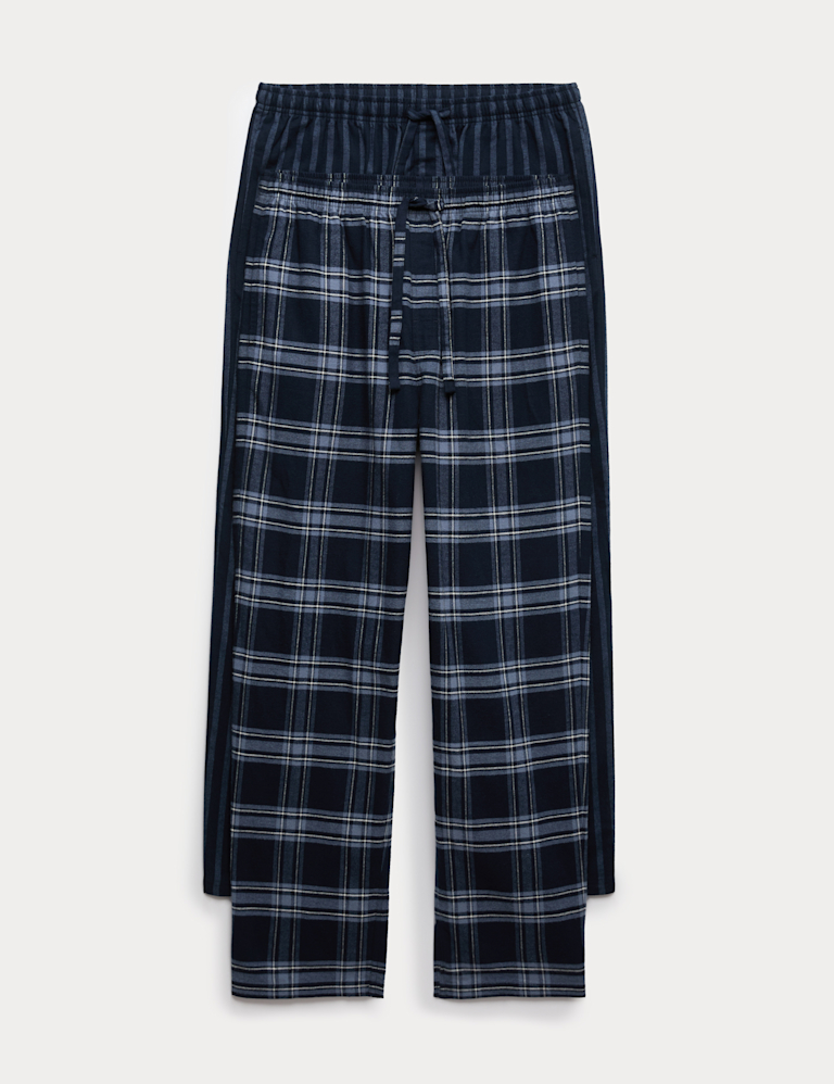 2 Pack Brushed Cotton Pyjama Bottoms 2 Pack Brushed Cotton Pyjama Bottoms