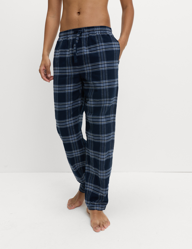 2 Pack Brushed Cotton Pyjama Bottoms