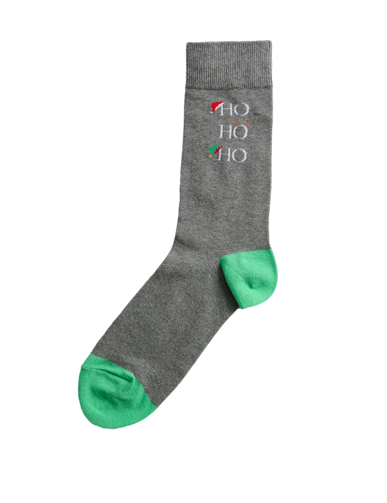 Novelty Ho Ho Ho Cotton Rich Socks