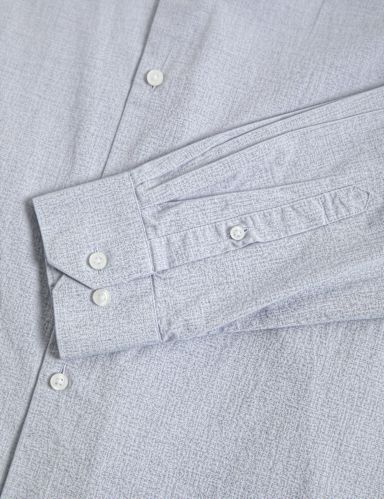 Regular Fit Pure Cotton Textured Shirt