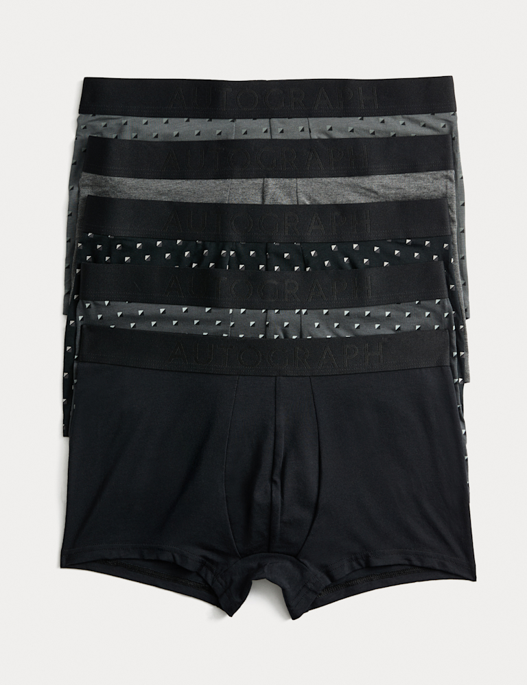 5 Pack Supima® Cotton Modal Geo Hipsters