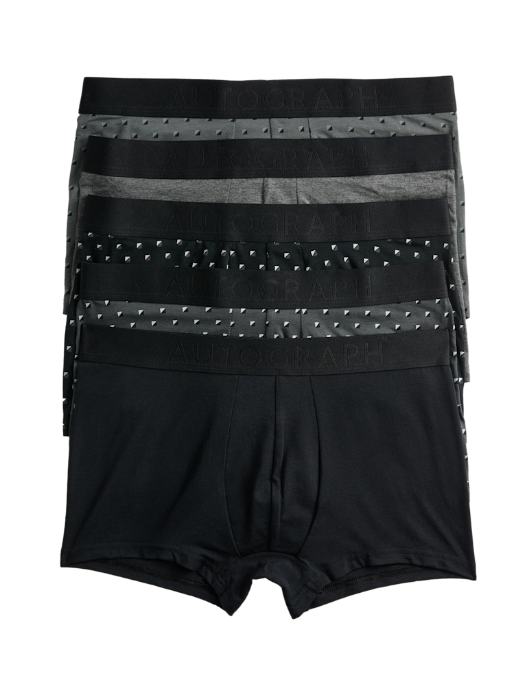 5 Pack Supima® Cotton Modal Geo Hipsters