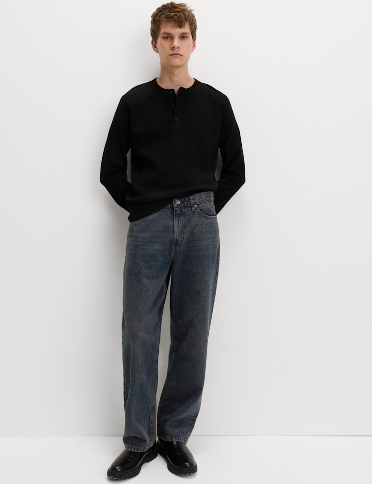 Loose Fit Rigid Denim Jeans