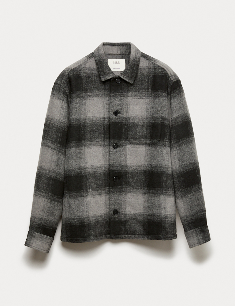 Brushed Checked Overshirt