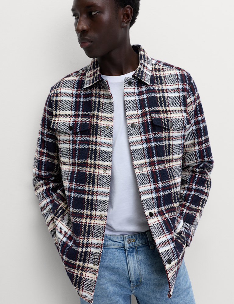 Regular Fit Checked Overshirt Regular Fit Checked Overshirt