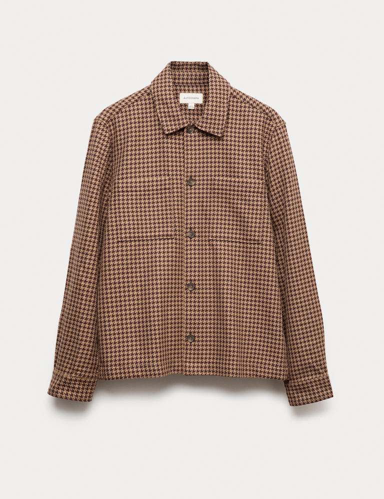 Pure Cotton Puppytooth Overshirt