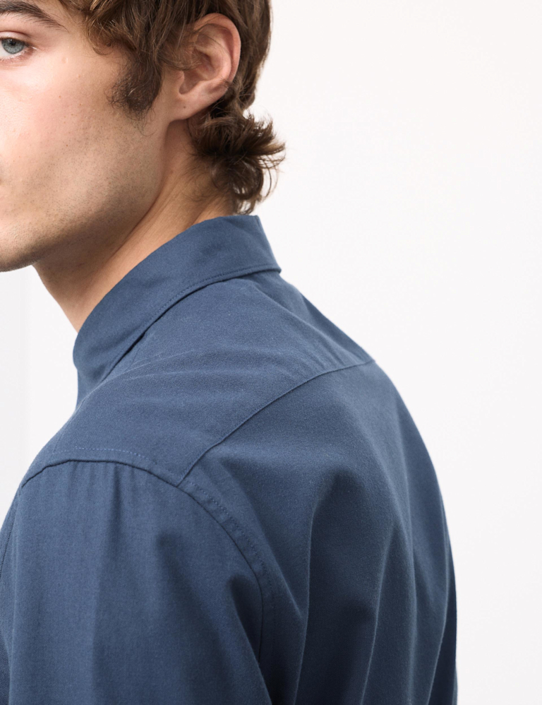 Slim Fit Cotton Rich Flannel Shirt