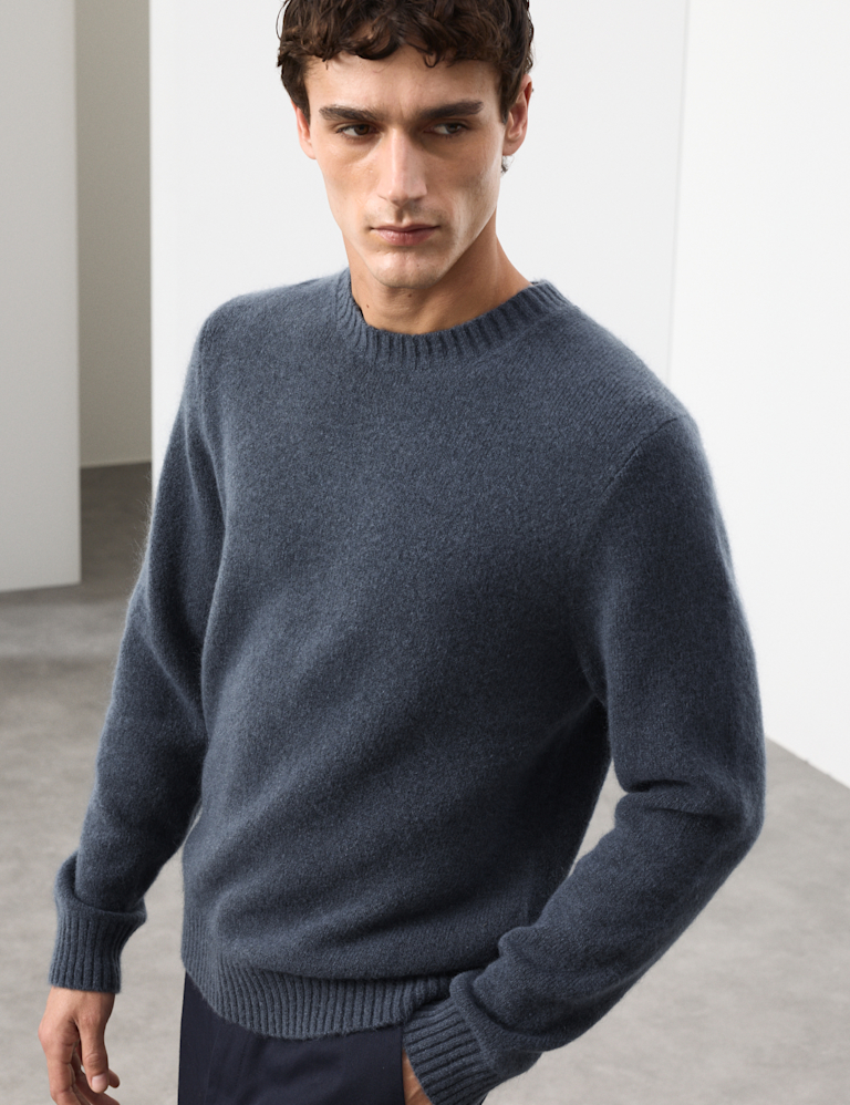Merino Mohair Blend Relaxed Crew Jumper