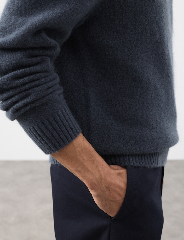 Merino Mohair Blend Relaxed Crew Jumper