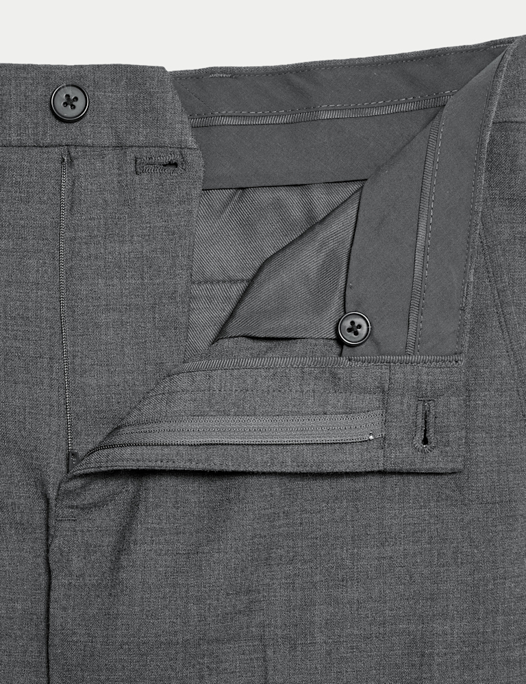 Slim Fit Wool Blend Trousers