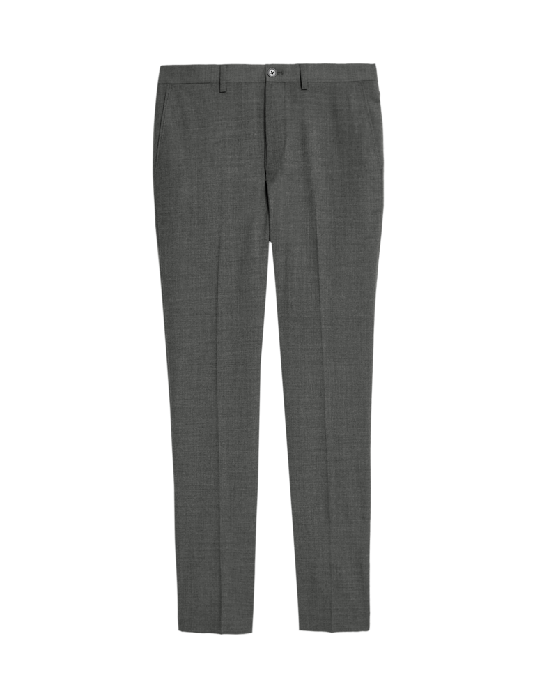 Slim Fit Wool Blend Trousers