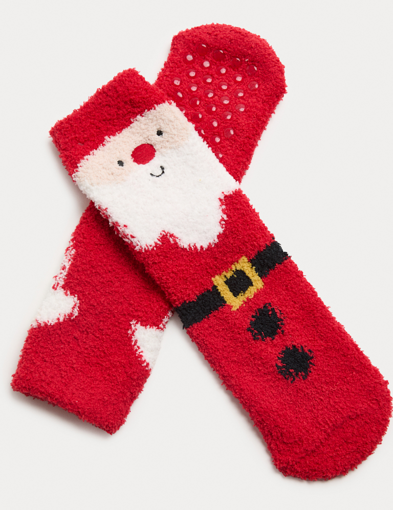 Santa Cosy Slipper Socks in Gift Box