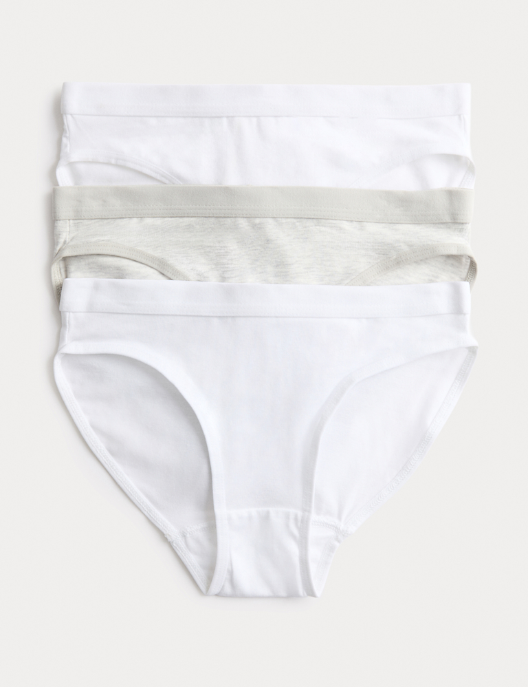 3pk Cotton with Stretch Bikini Knickers (6-16 Yrs)