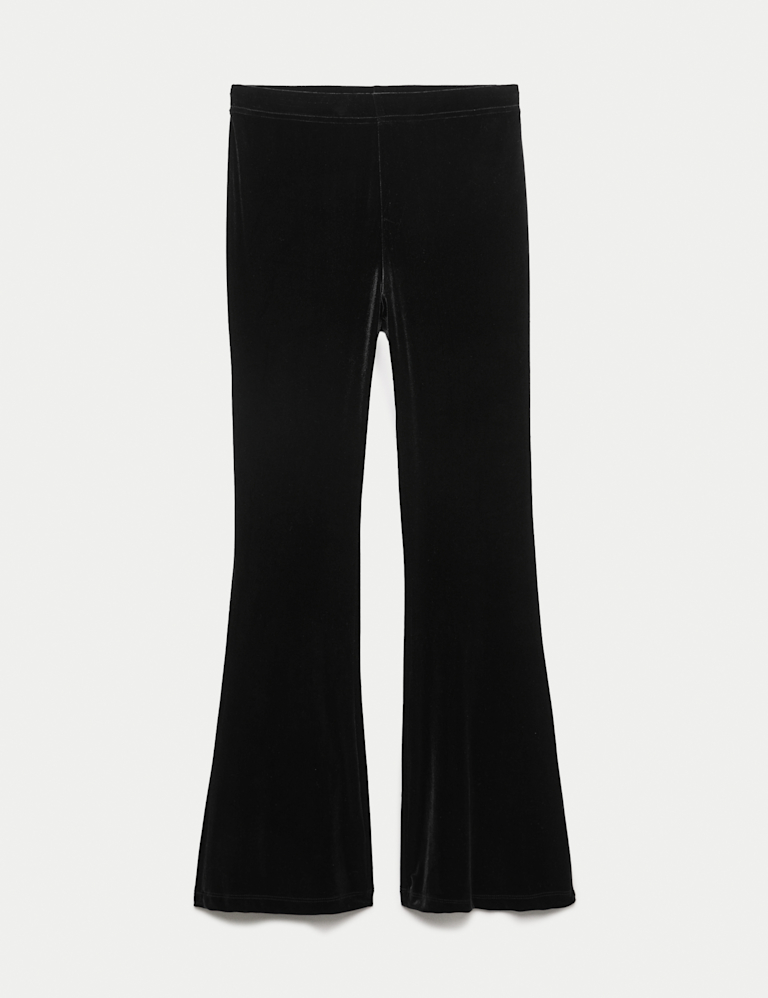 Velvet Wide Leg Kickflare Trousers (6-16 Yrs)