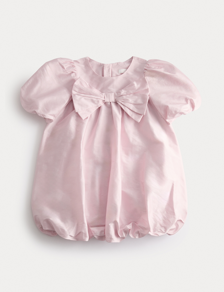 Bubble Hem Bow Dress (2-10 Yrs)
