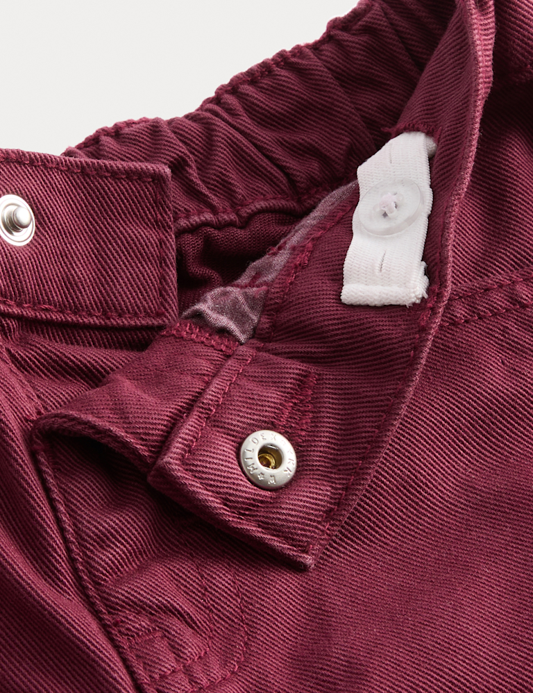 Pure Cotton Denim Barrel Leg Jeans (2-10 Yrs)