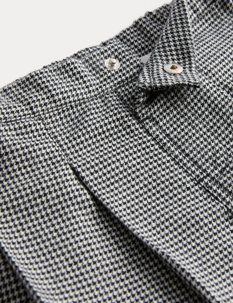 Cotton Rich Checked Pleated Skirt (2-8 Yrs)